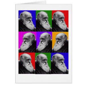 Cartão Presentes do pop art de Charles Darwin para todas