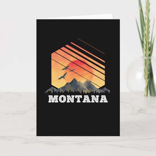 Cartão Presentes do pôr do sol do monte Montana EUA Améri (Frente)