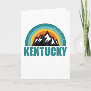 Cartão Presentes do Pôr do Sol Retro do Kentucky Estados