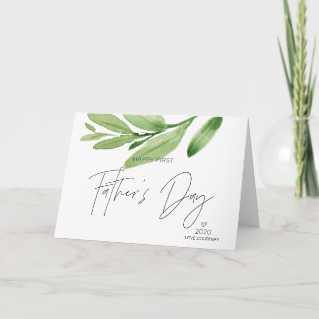 Cartão Presentes do Primeiro Dia dos Pais para o Novo Pai (Frente)