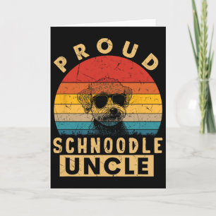Cartão Presentes do Tio Orgulhoso Schnoodle Amantes de Ca