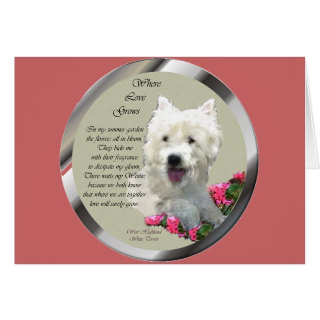 Cartão Presentes do West Highland White Terrier (Frente Horizontal)
