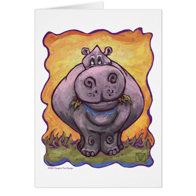 Cartão Presentes e acessórios do Hippopotamus (Frente)