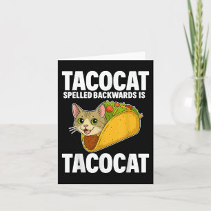 Cartão Presentes engraçados de Tacocat escrito ao contrár