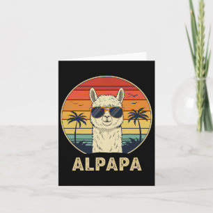 Cartão Presentes engraçados do papai da alpaca desenho re