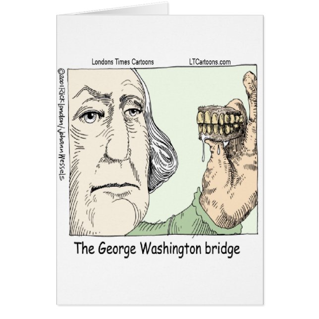Cartão Presentes Engraçados Ponte George Washington (Frente)