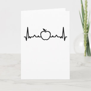 Cartão Presentes Fruta e Vegan Apple Heartbeat