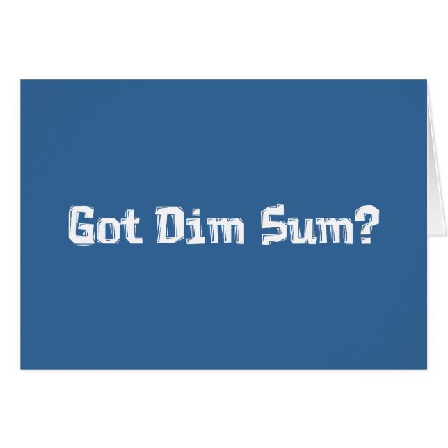 Cartão Presentes obtidos de Dim Sum (Frente Horizontal)