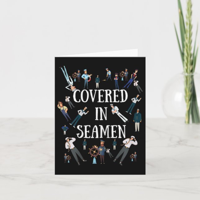 Cartão Presentes Para Mulheres Cobertas Por Marinheiros E (Frente)