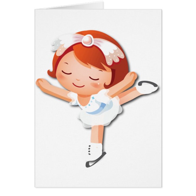 Cartão Presentes personalizados do patinagem no gelo (Frente)