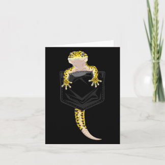 Cartão Presentes Poc de Lagarto Reptil Cute Leopardo Geck