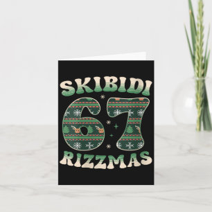 Cartão Presentes Skibidi Rizzmas 67 Seis Sete Meme Feio N