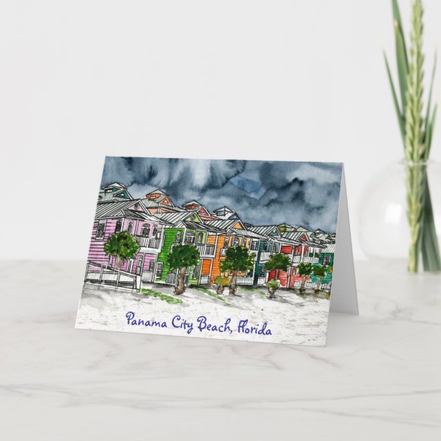 Cartão Presentes tropicais da arte de Florida da praia da (Frente)