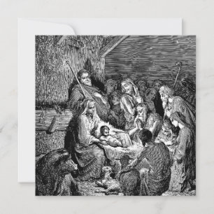 Cartão Presépio de Natal Ilustrado