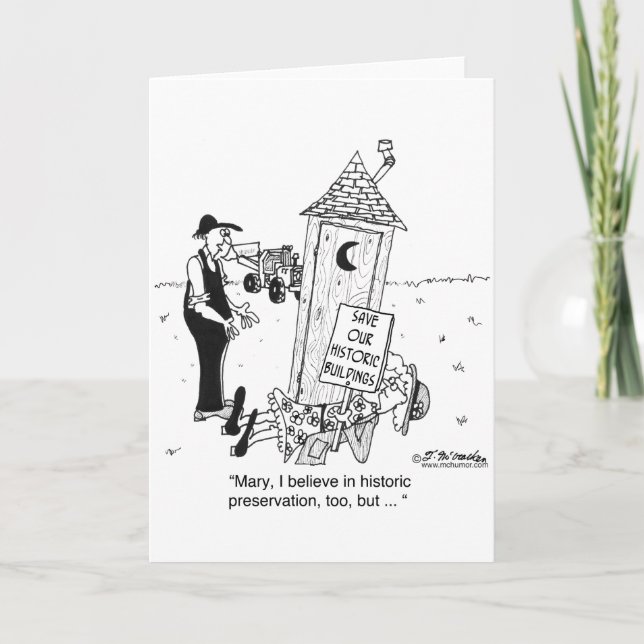 Cartão Preservação histórica de Outhouses? (Frente)