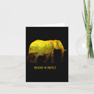 Cartão Preservar proteção ambiental Elefante