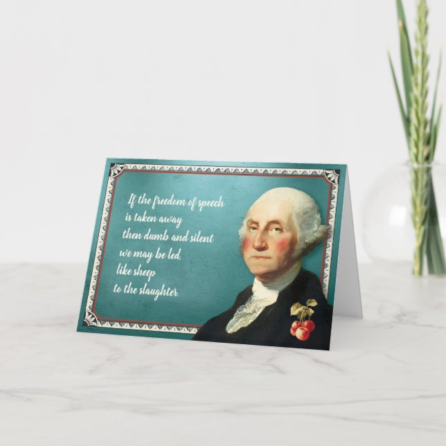 Cartão President George Washington Freedom Quote (Frente)