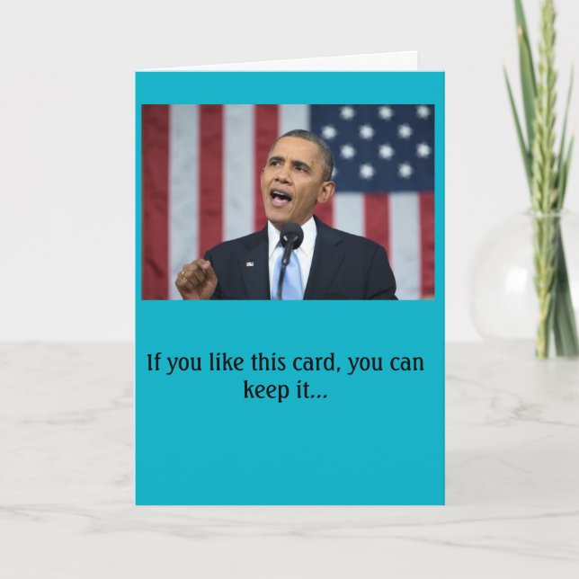 Cartão President Obama birthday card (Frente)