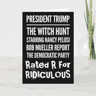 Cartão President Trump The Witch Hunt Nancy Pelosi Bob Mu