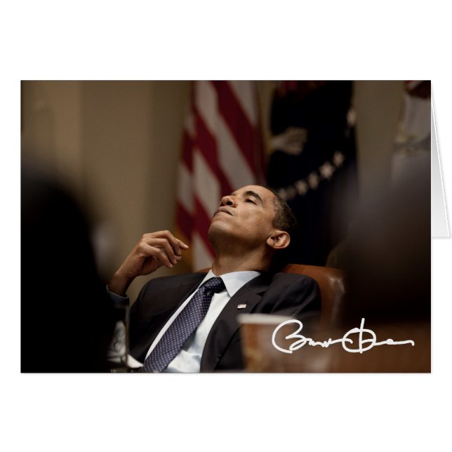 Cartão Presidente Barack Obama (Frente Horizontal)