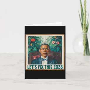 Cartão Presidente Barack Obama 2028 Rtrait Patriótico Dem