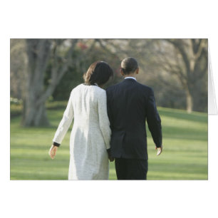 Cartão Presidente Barack Obama e Primeira Dama Michelle