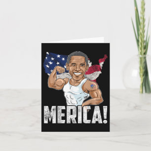 Cartão Presidente Barack Obama Merica 4 De Julho, Curioso