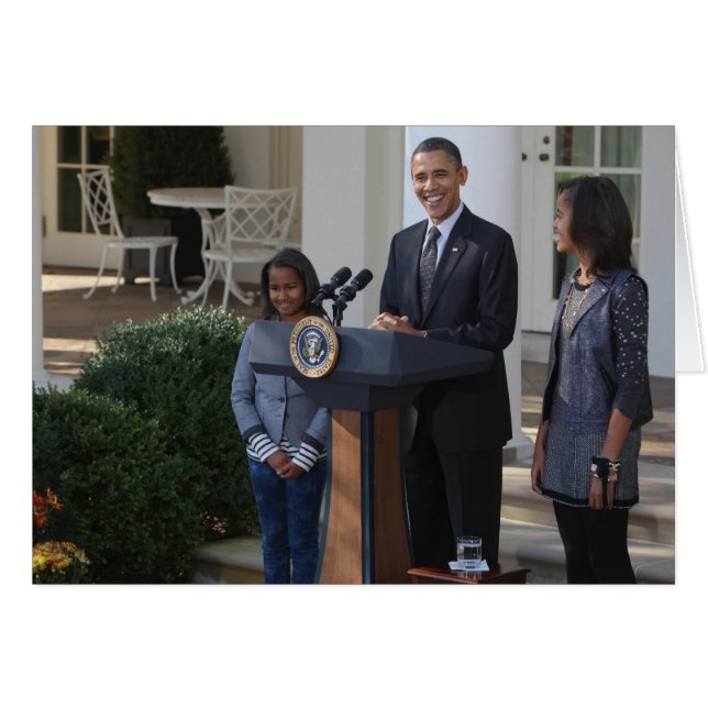 Cartão Presidente Barack Obama perdoa o (Frente Horizontal)
