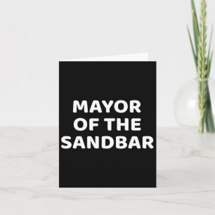 Cartão Presidente Da Câmara De Sandbar, Barcos De Verão E