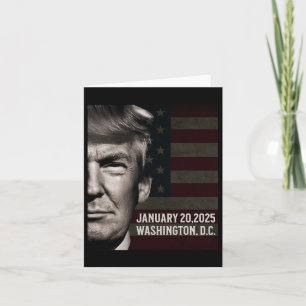 Cartão Presidente Donald Trump 2025 Data de posse