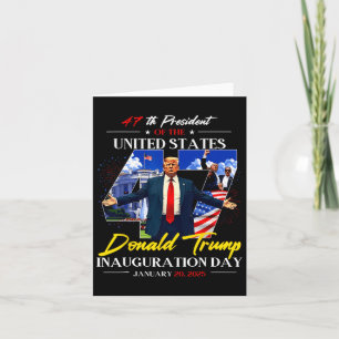Cartão Presidente Donald Trump Dia de Inauguração 2025 47