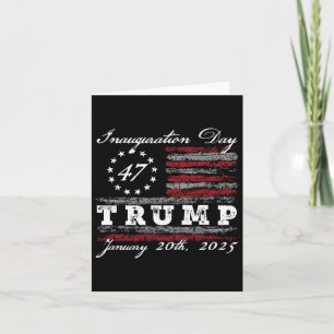 Cartão Presidente Donald Trump Dia de Inauguração 2025 Ba