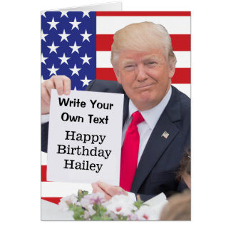Cartão Presidente Donald Trump - Escreva Seu Próprio Text
