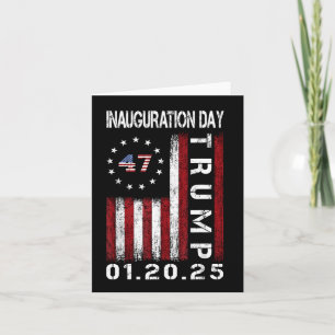 Cartão Presidente Donald Trump Inauguração Dia 2025