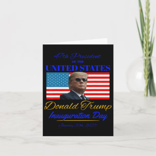 Cartão Presidente Donald Trump Inauguração Dia 2025