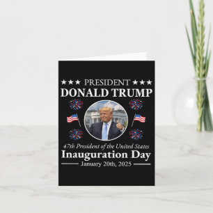 Cartão Presidente Donald Trump Inauguração Dia 2025