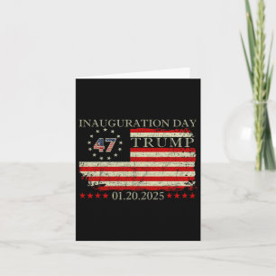 Cartão Presidente Donald Trump Inauguração Dia 2025