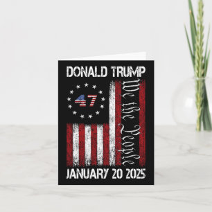 Cartão Presidente Donald Trump Inauguração Dia 2025