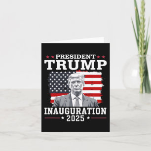 Cartão Presidente Donald Trump Inauguração Dia 2025