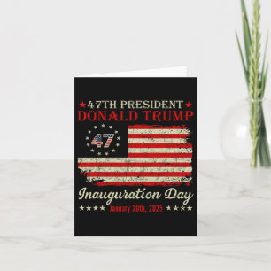 Cartão Presidente Donald Trump Inauguration Day 2025 Vint