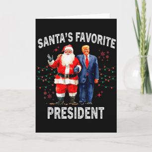 Cartão Presidente Favorito do Papai Noel Engraçado Trump 