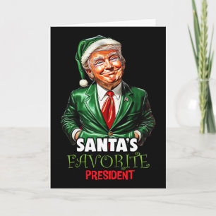 Cartão Presidente Favorito do Papai Noel Engraçado Trump