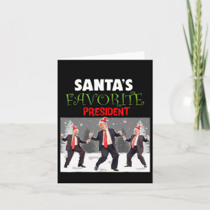 Cartão Presidente Favorito do Papai Noel Santa Trump Danç