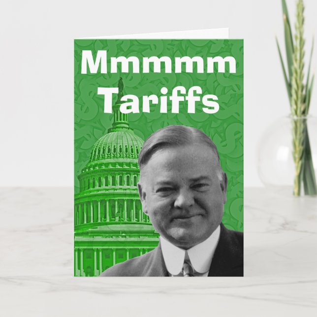 Cartão Presidente Herbert Hoover TariFF (Frente)