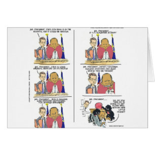 Cartão Presidente Obama & Bo Mostram Emoção Engraçado