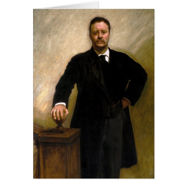 Cartão Presidente Theodore Roosevelt John Singer Sargent (Frente)