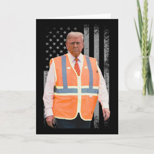 Cartão Presidente Trump Caminhão de Lixo Trabalhador Cole
