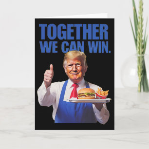 Cartão Presidente Trump Faz Batatas Fritas