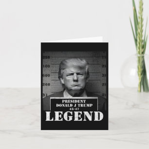 Cartão Presidente Trump Legend Mugshot