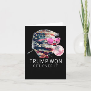 Cartão Presidente Trump Rosa Engraçado Com Bandeira Ameri